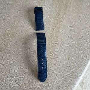 Blue Leather Watch Strap